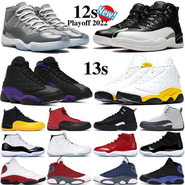 

11s shoes dr cool grey men women basketball concord bred 12s offs royalty 13s del sol court purple flint sports sneakers jogging walking, Black