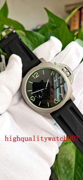 

v7 elling excellent new version men's wristwatches 44mm black dial blue luminescent 01119 rubber strap bands automatic mechanical lates, Slivery;brown