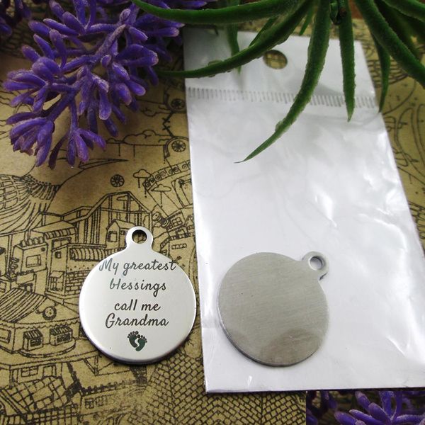 

charms 40pcsmy greatest blessings call me grandmastainless steel charms more style for choosing diy pendants necklace drop delivery dh9b1, Bronze;silver