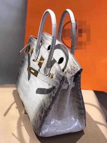 

herme birkin women bags crocodile leather himalayan women's fashion portable one shoulder cross body large capacity ayw