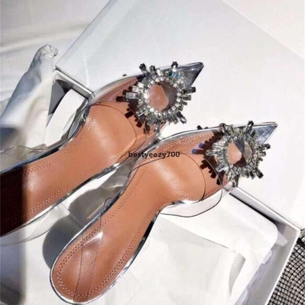 

shoe amina muaddi sale-quality shoes begum pvc slingback pumps restocks slingbacks sandals high heels y025 ish, Black