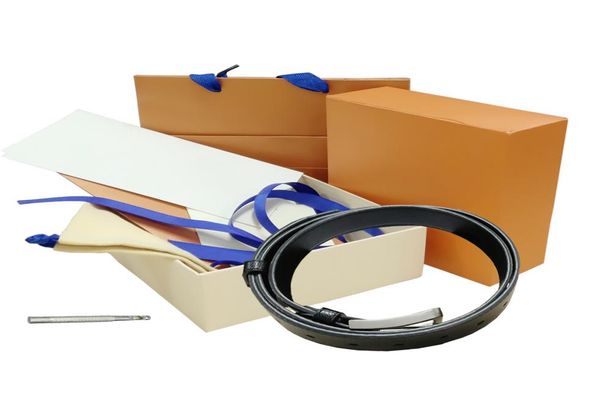 

belts mens womens belt black genuine leather black gold smooth buckle with orange box orange dust bag orange gift bag 35467914027, Black;brown