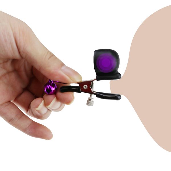 

costumes man nuo 2 pcs electric nipple clamps vibrating clip breast stimulator massager toys for women couple games, Black