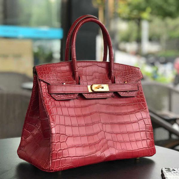 

herme birkin women bags aresgator nile crocodile bag h fog face hand sewing fashion handbag large capacity ayw