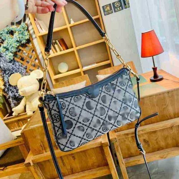 

torysburchs torysburchs old flower chain mahjong bag meenger one houlder leiure crecent organ bag women' armpit and veratiletnxf, Black