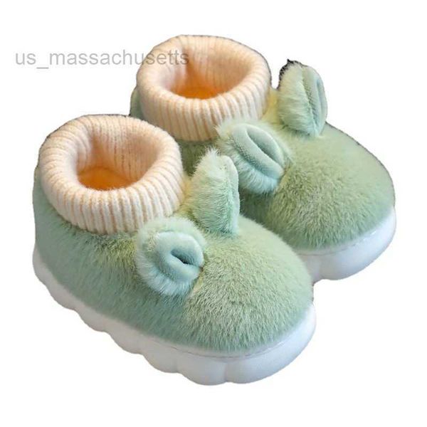 

slipper baby cotton slippers bag shoes boys and infants 1-3 years old 2 indoor anti-skid winter wool children' girls l221025, Black;grey