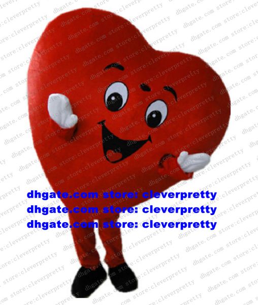 

red heart mascot costume cartoon character outfit suit comedy performance inauguration anniversaries cx2009, Red;yellow