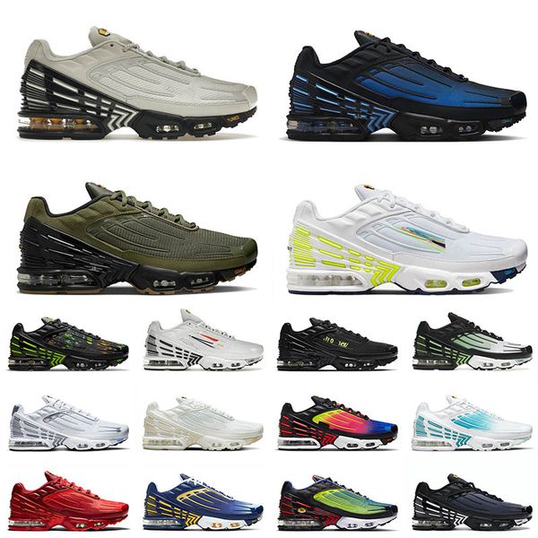 

2023 tuned plus 3 tn iii running shoes bone black royal olive green bordeaux multi white radiant red men women tn3 sneakers trainers