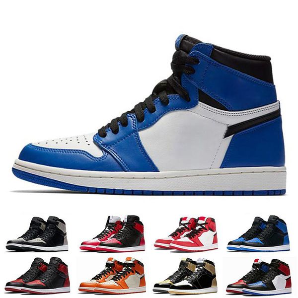 

basketball shoes mens sneakers university blue reverse dark mocha grey fog hyper royal pine green obsidian 1 1s for men women bred patent