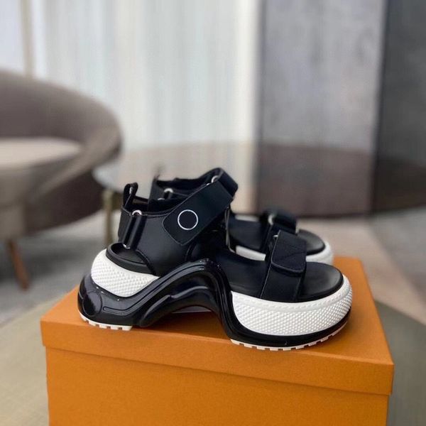

brand women's sandals r summer fashion leather black and white splice sticking casual shoes outdoor beach shoes l bathroom size 35-40