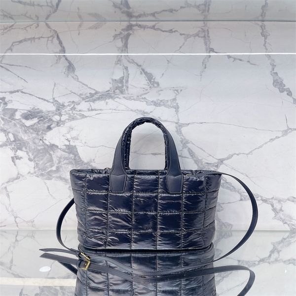 

2022 luxury check goose down designer bags shoulder underarm bag tote bag 34cmx26cm womens real leather crossbody handbag sequined