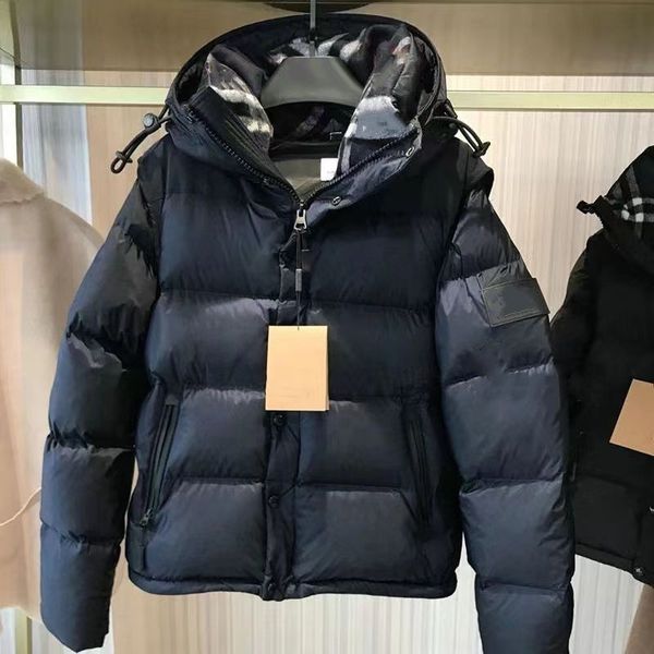 

quality mens jacket hooded luxury autumn winter style long sleeves jackets letters printed outwears coats wholesale men women, Black