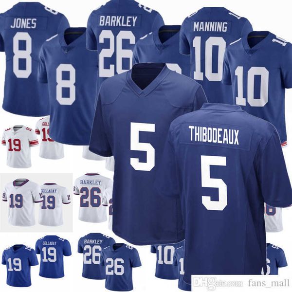 

s-6xl football 5 kayvon thibodeaux jersey 26 saquon barkley 19 kenny golladay 10 eli manning 8 daniel jones 73 evan neal 56 lawrence taylor, Black;red