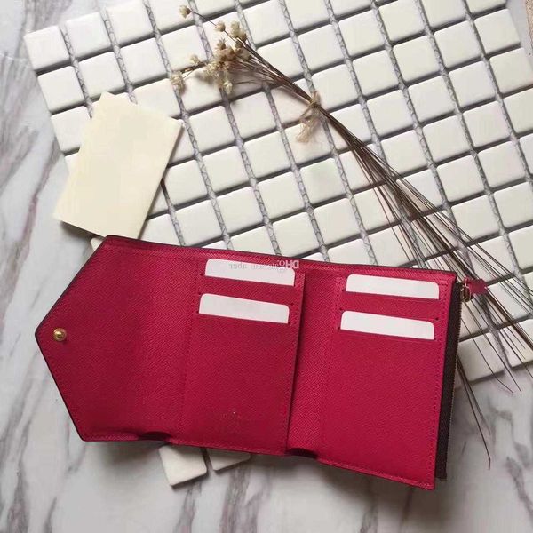 

backpacks popular customization women owl wallets leather wallet victorine real ladies card holder pink coin purse red m41938 pcbkq