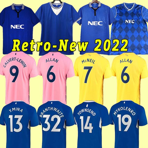 

22/23 everton home soccer jerseys calvert-lewin gray andre gomes dele townsend doucoure y.mina holgate gordon 2022 2023 third football shirt, Black;yellow