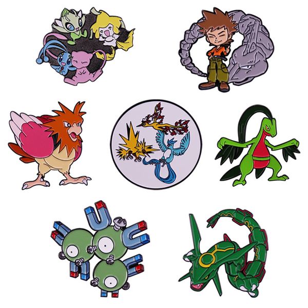 

other fashion accessories cute baby fantasy elf badge cartoon digital games animation metal brooch backpack hat bag collar lapel pin jewelle, Silver