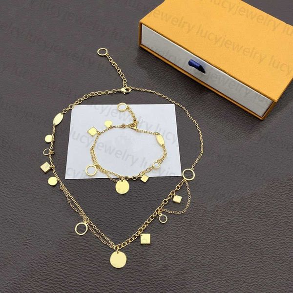 

charm bracelets elegant necklace bracelet fashion designer bracelets necklaces for woman temperament exquisite jewelry high quality, Golden;silver