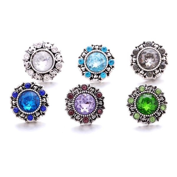 

clasps hooks wholesale retro rose rhinestone snap buttons butterfly clasp 18mm metal decorative button charms for diy snaps jewelr dhsmh