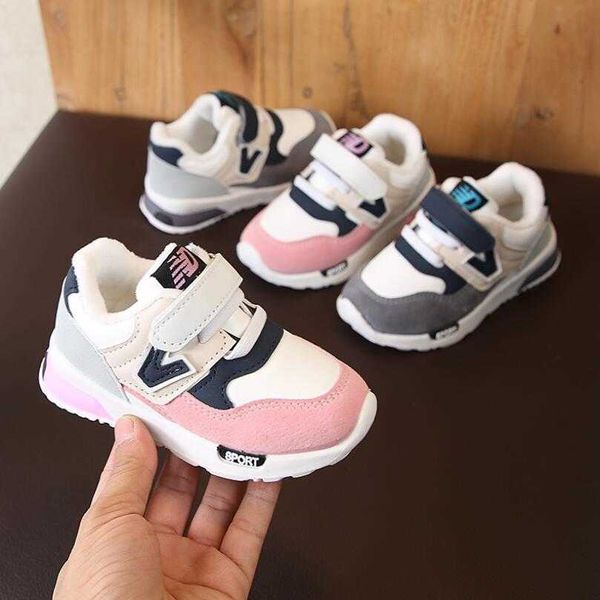 

sneakers winter children plush keep warm casual sports shoes for toddler baby kids boys girls sneakers shoes new 1 2 3  5 7 years old l2210, Black;red