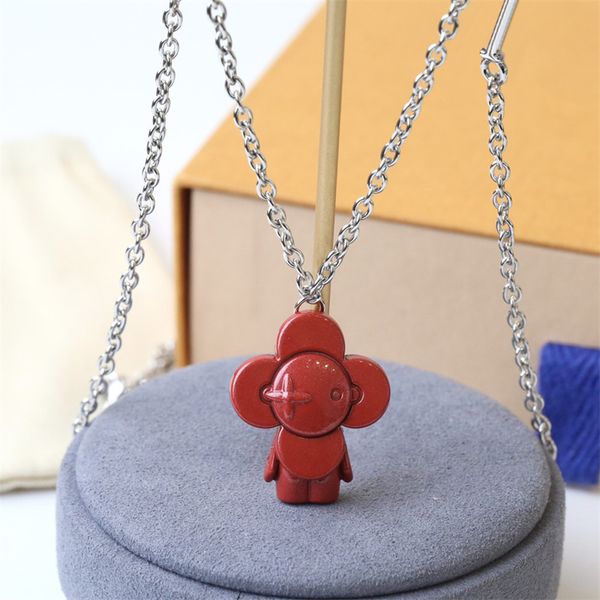 

designer fashion luxury necklace brand jewelry for women party gifts presents classic letters sunflowers necklaces 6 colors, Silver