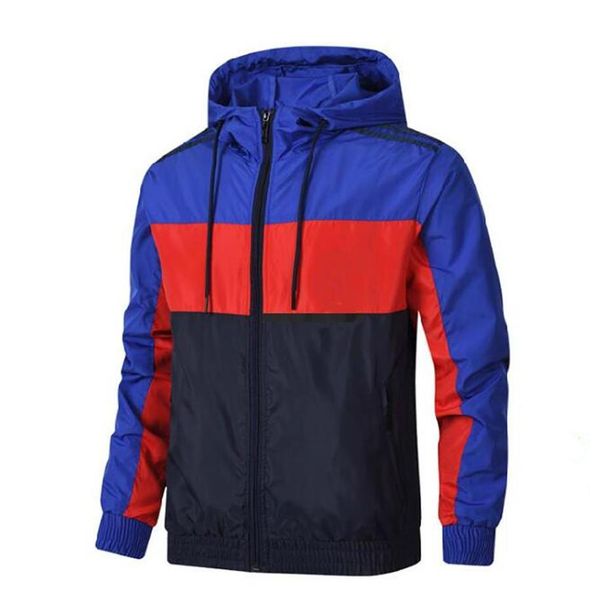 

designer jacket casual hooded windbreaker long sleeve sportswear mens jackets zipper mens hoodie coat plaid jackets luxury mens cl253l, Black;brown