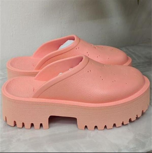 

designer sandals slide slippers slipper flip flops luxury platform hollow pattern transparent materials sandal rubber flats, Black