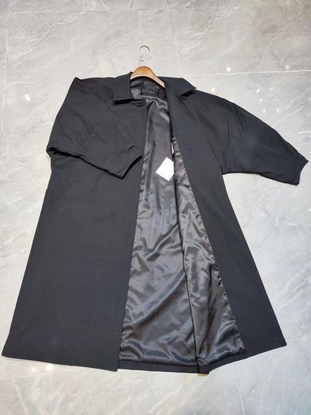 

2023 women's outerwear & coats toteme doll long sleeve oversized windbreaker - waterproof long coat women, Black