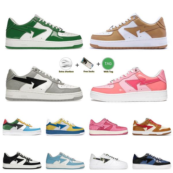 

designer for mens women bapesta sk8 sta shoes a bathing platform bapestas baped vintage skate low athletic tennis trainers sneakers eur 36-4