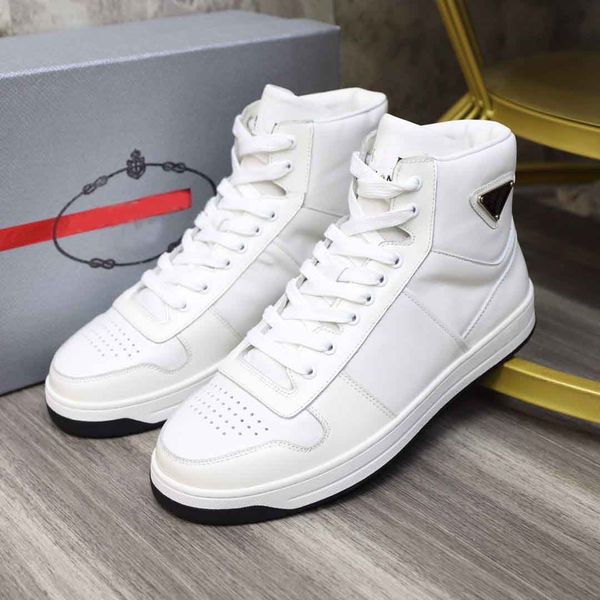 

enameled-metal high-sneakers shoes men district runner sports fashion downtown leather re-nylon gabardine casual walking eu38-46