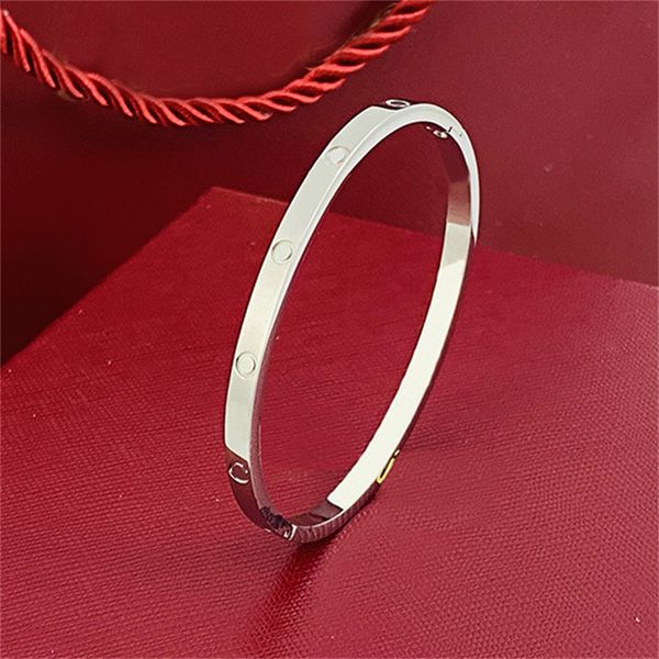 

love designer bracelet for men women bangle stainless steel jewerly couples letter silver rose gold fashion party luxury charm bracelets men, Black
