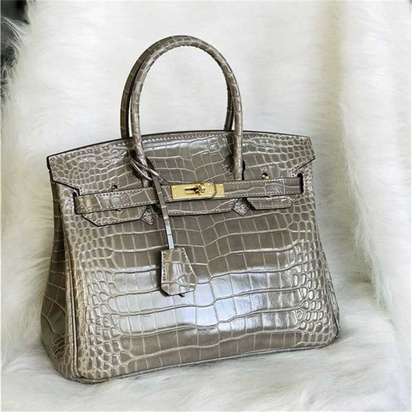

bag designer herms birkin bags crocodile grain cowhide womens bag quality and fashion portable one shoulder messenger bag noble and fas 5a