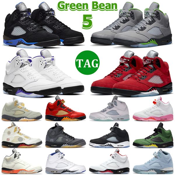 

5 2023 basketball shoes men 5s green bean dark concord racer blue raging bull red jade horizon unc stealth easter mens trainers sports