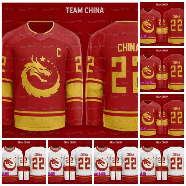 

china 2022 winter hockey jersey stitching custom any number any name xs-6xl, Black