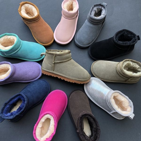 

sell aus children shoes girls boots winter warm ankle toddler boys bot black pink shoe kids snow boot children's plush ultra mini u