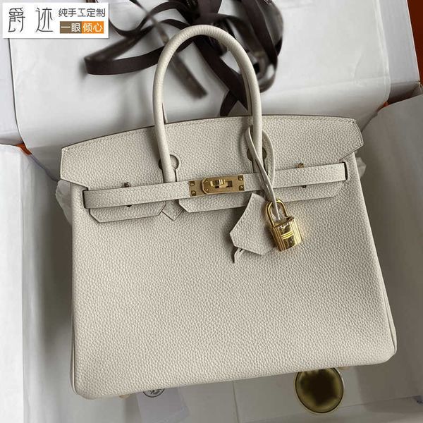 

designers handbags herme birkin bags jueji handmade bag 25/30 handbag lady lychee grain leather togo calf large capacity ayw