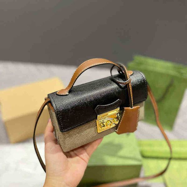 

designer shoulder bag the snapsbag women small handbags fashion color matching small square crossbody padlock bag vintage purse handbag 2208