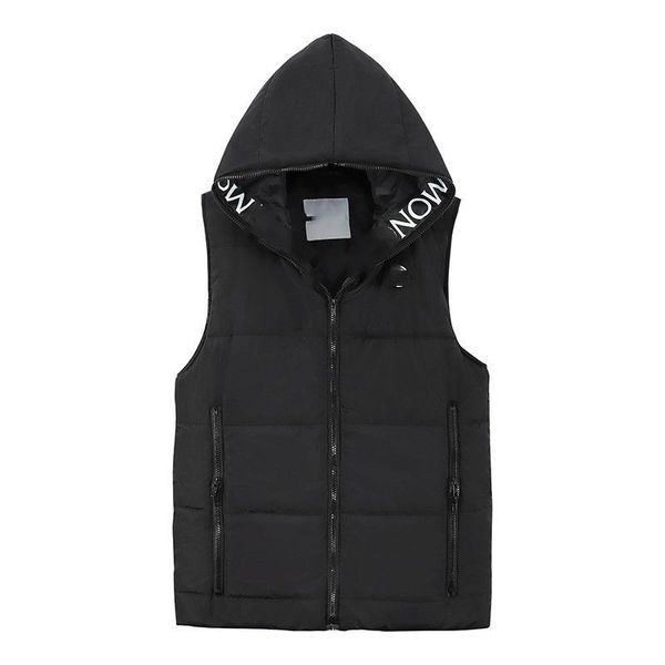 

cotton-padded men vest hoodie warm jacket fleece lined mens designer coat zipper cardigans 3ufh, Black;brown