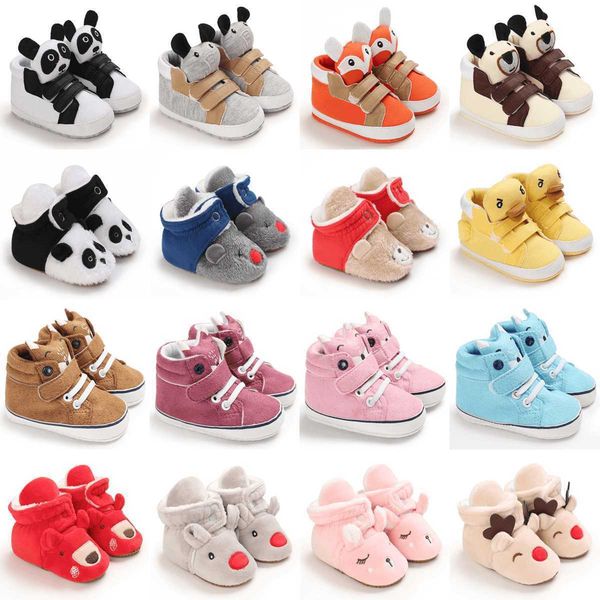 

flat shoes baby girls boys shoes first walkers non-slip kids cute animal cartoon newborn toddler soft sole crib l221012, Black;grey