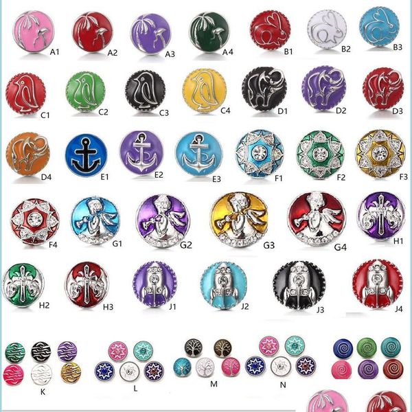 

clasps hooks metal snap button jewelry colorf enamel process animal tree angel diy 18mm ginger bracelet necklaces accessory drop d dhyco