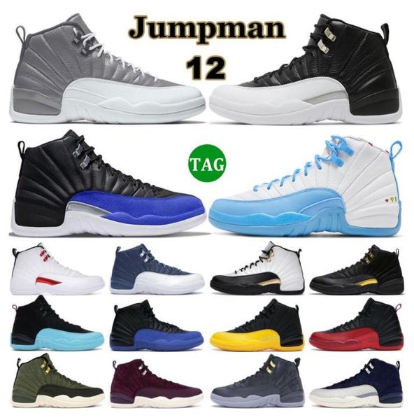 

12s mens basketball shoes stealth 12 retro hyper royal university blue dark concord gym red flu game the master taxi easter men sports train