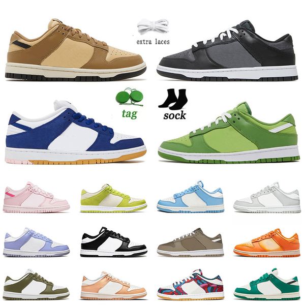 

2023 fashion dk low panda casual shoes platform sneakers big size 13 los angeles dark driftwood black white triple pink parra chunky men
