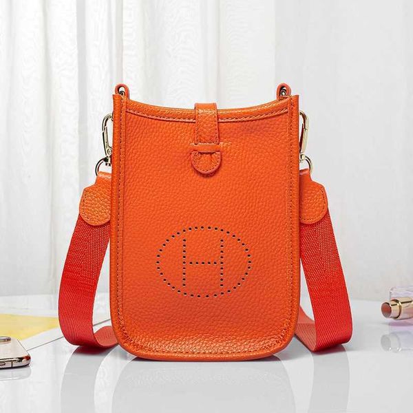 

evelyn designer bag leather messenger 2022 small h mini niche design small mobile phone