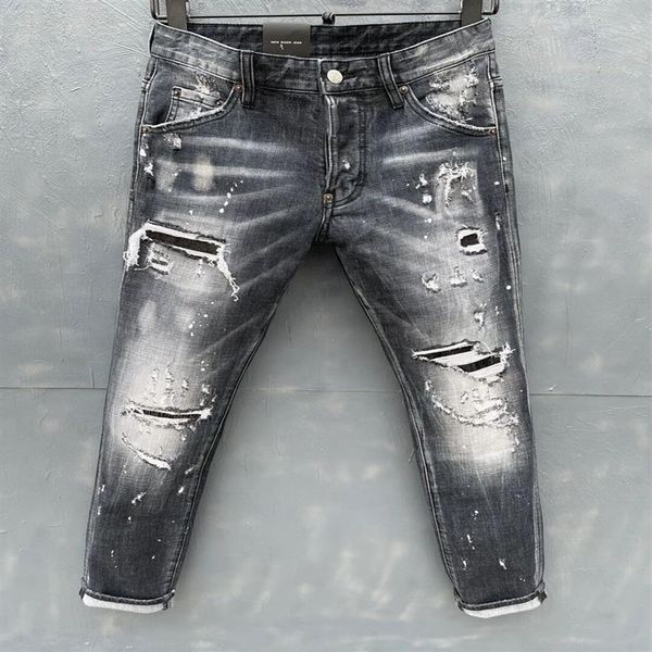 

brand of fashionable european and american men's casual jeans high-grade washing pure hand grinding quality optimization l272d, Blue