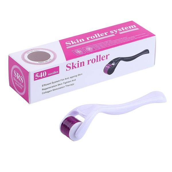 

ce approved micro needle skin dermaroller 540 needles/ derma roller private label/ matte black derma roller