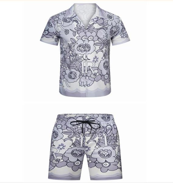 

luxury designer men's t-shirts fashion tiger bowling t-shirt hawaii floral leisure silk shirt mens slim short sleeve formal asia size m, White;black