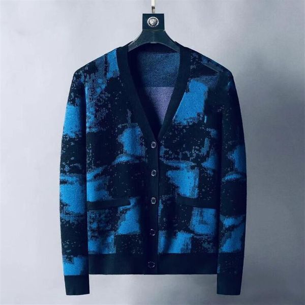 

blue graffiti embroidery tassel sweaters women men 1 fleece knitted crewneck casual tight business sweater #15244o, White;black