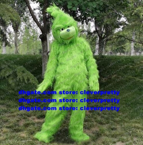 

christmas green devil genius mascot costume monster the grinch cartoon character outfit suit brand image shop celebration zz8309, Red;yellow