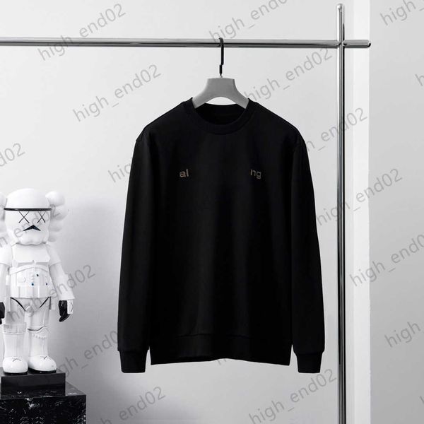 

brand womens hoodless hoodie thick pure cotton wool ring fabric micro profile sweatshirt floral yarn wire filled 3d embroidered crewneck pul, Black