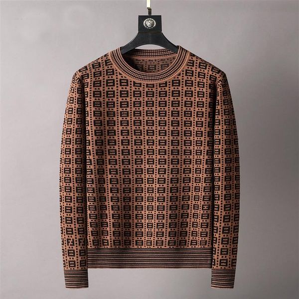 

european and american fashion brand sweater men's personality fashion double f personality sweater slim fit autumn and winter292v, White;black