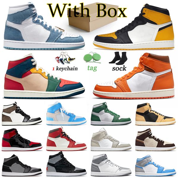 

big size us 12 jumpman 1 shoes j1 men women trainers 1s gorge green stealth high og heirloom starfish multi color sports offs white basketba
